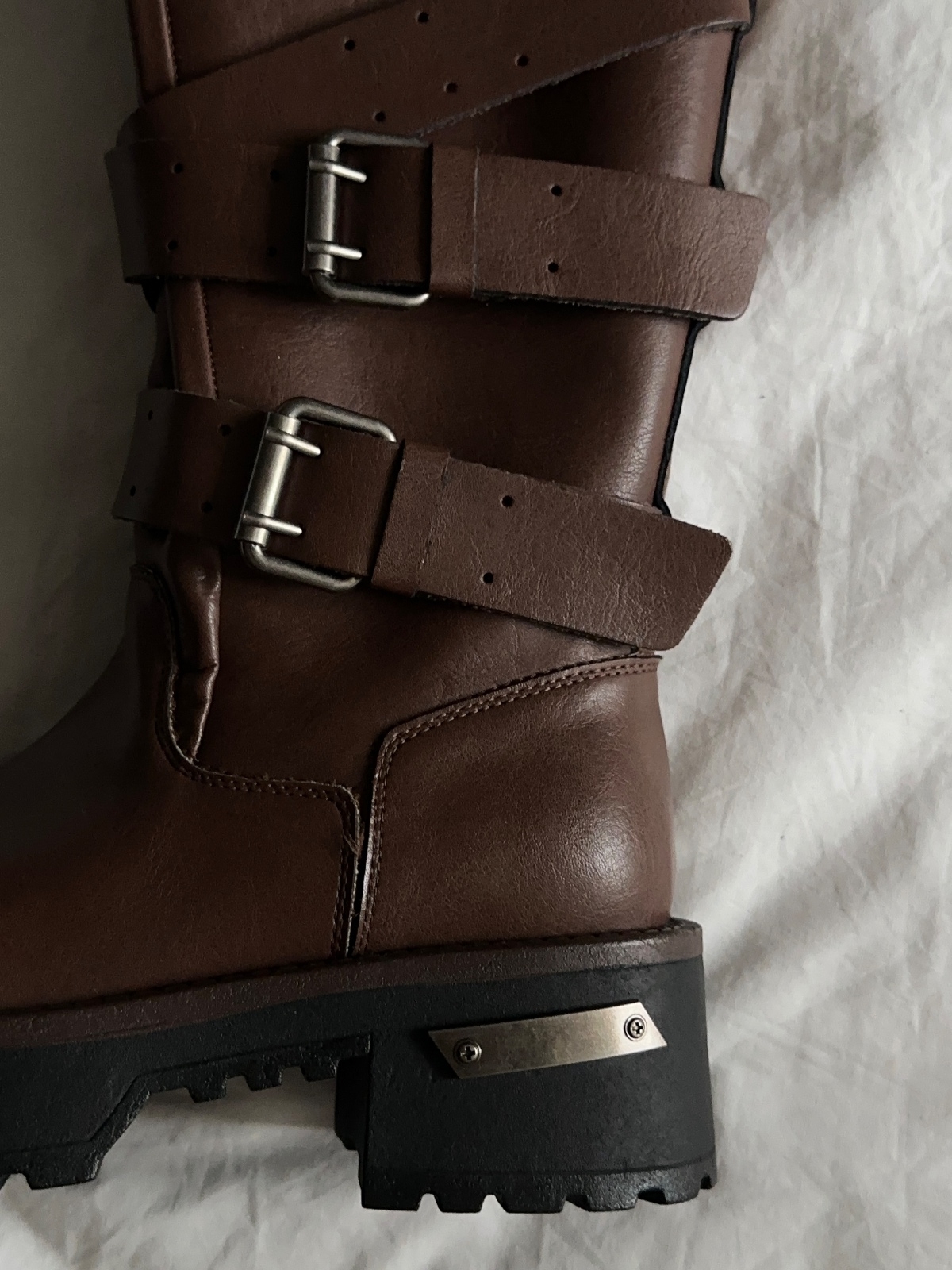 Сапоги коричневые в стиле гранж