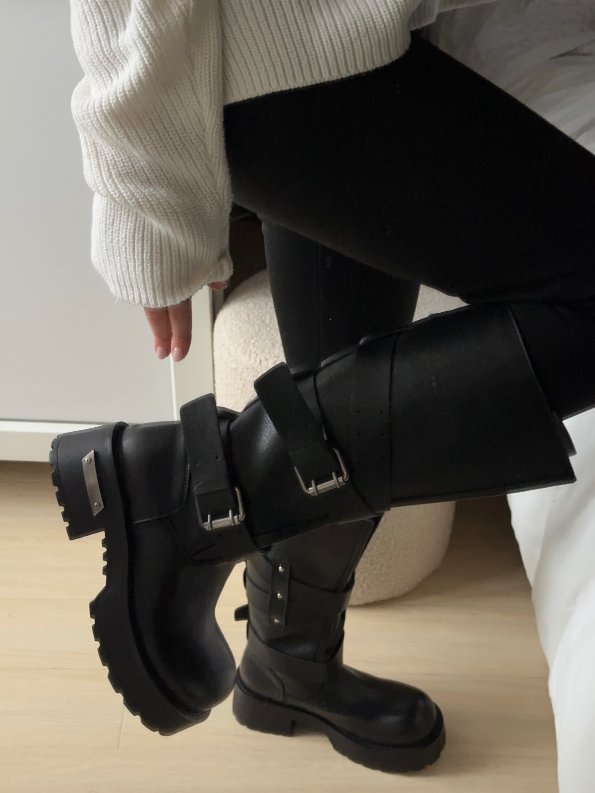 Сапоги черные в стиле гранж