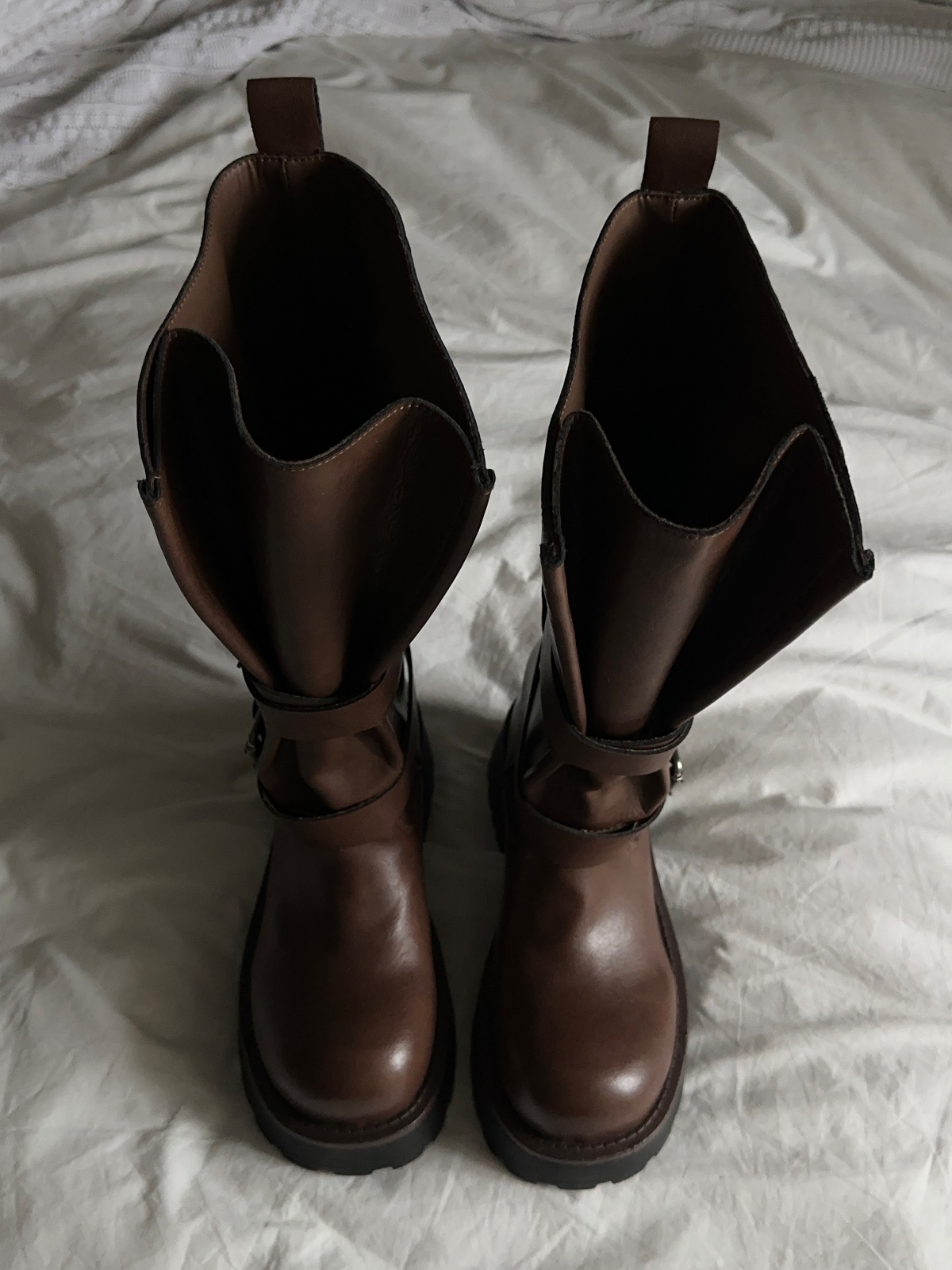 Сапоги коричневые в стиле гранж