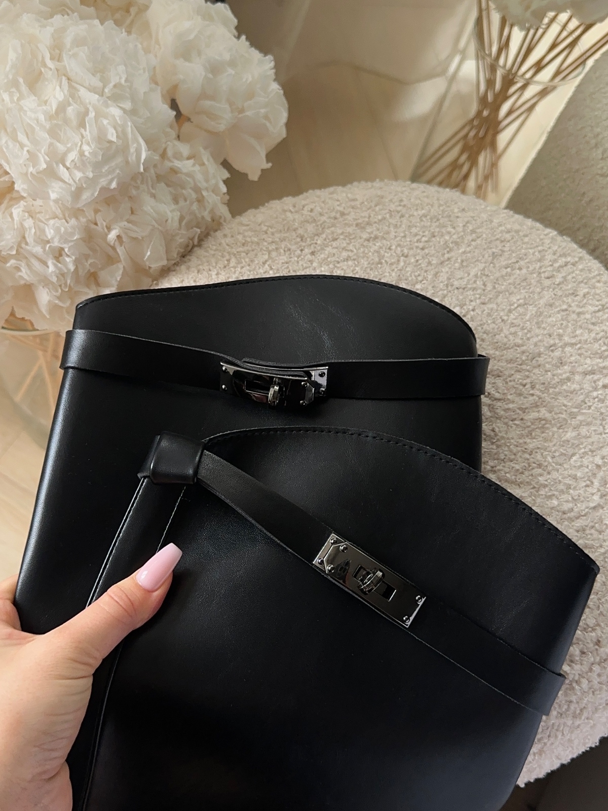 Сапоги черные