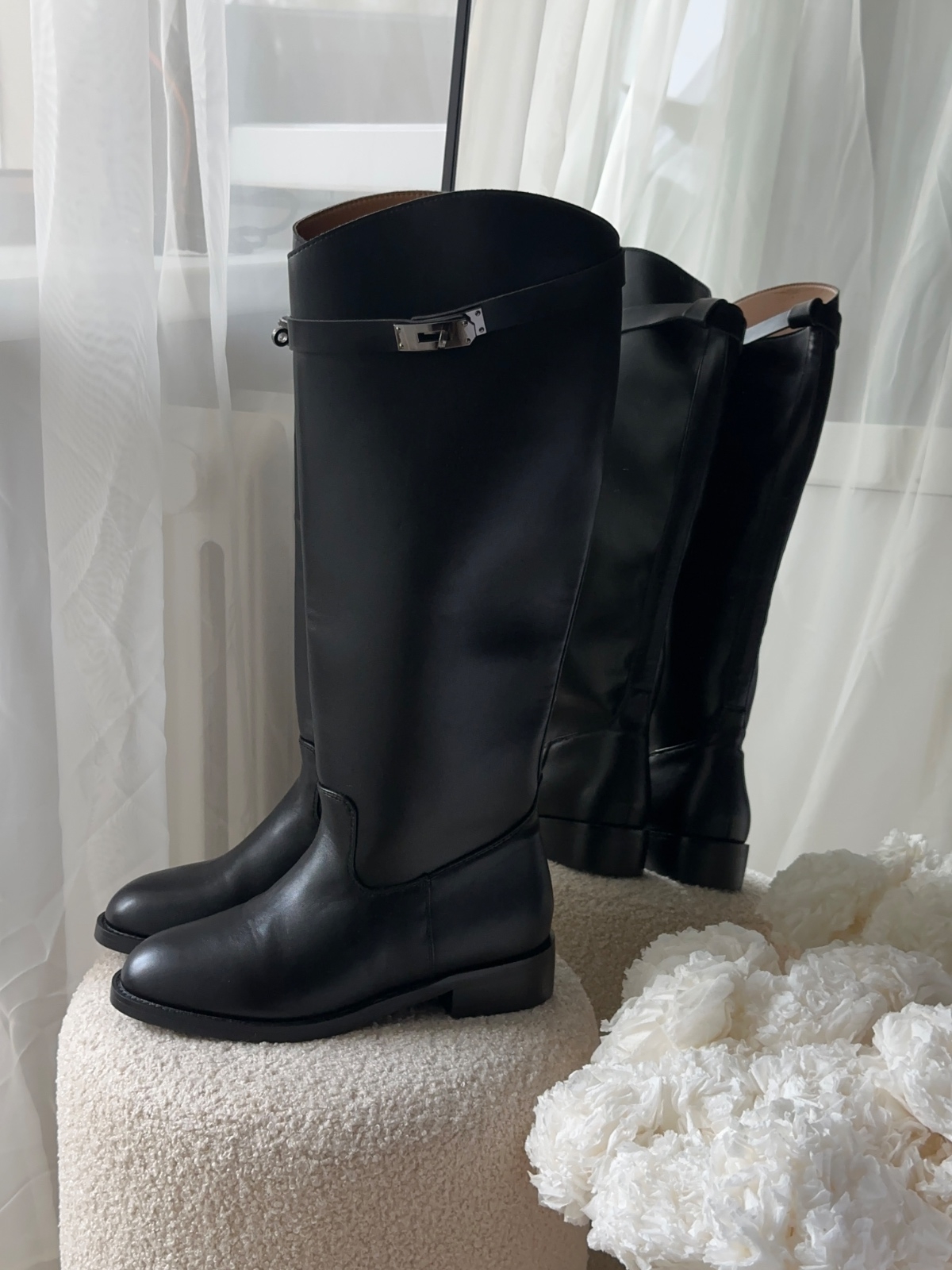 Сапоги черные